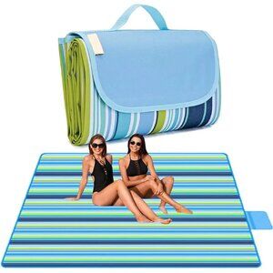 Picnic Blanket Beach Blankets 80"x60"Sandproof Water Travel Blanket Play Mat